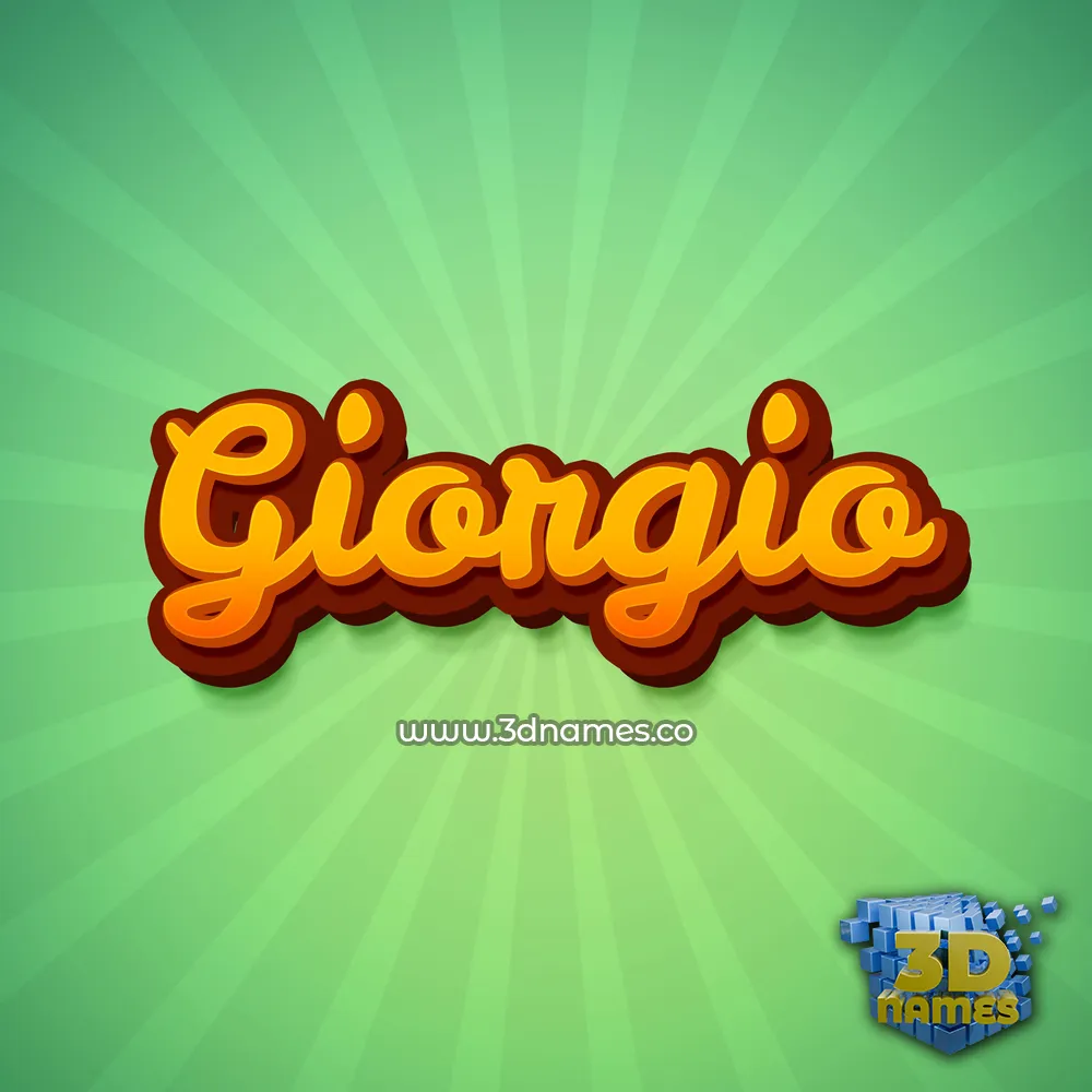 giorgio in Green Rays style - 3D name wallpaper