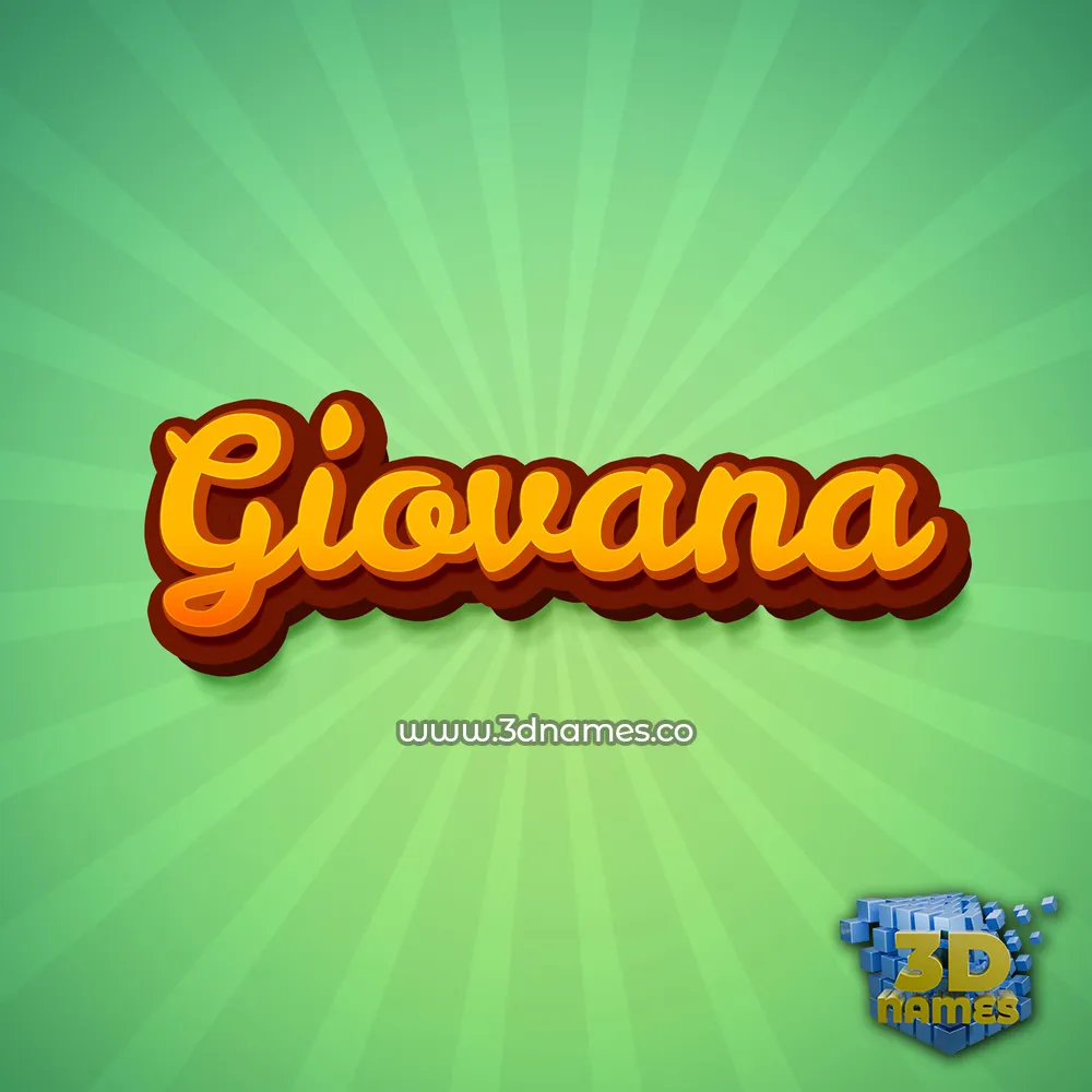 giovana in Green Rays style - 3D name wallpaper