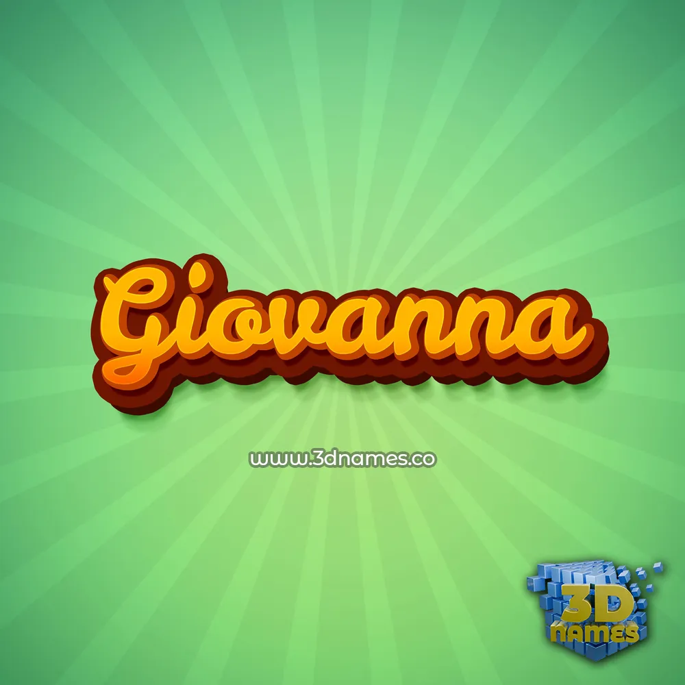 giovanna in Green Rays style - 3D name wallpaper