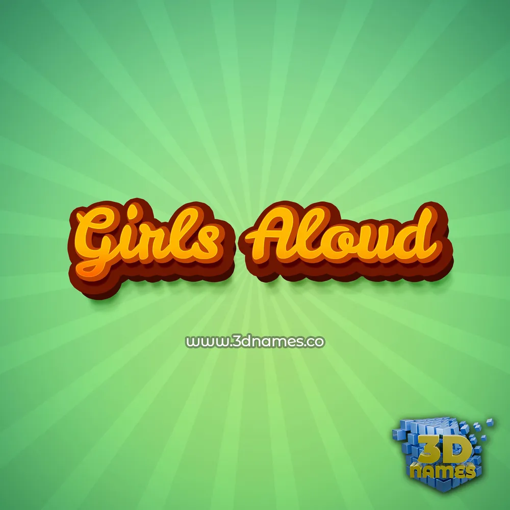 girls aloud in Green Rays style - 3D name wallpaper