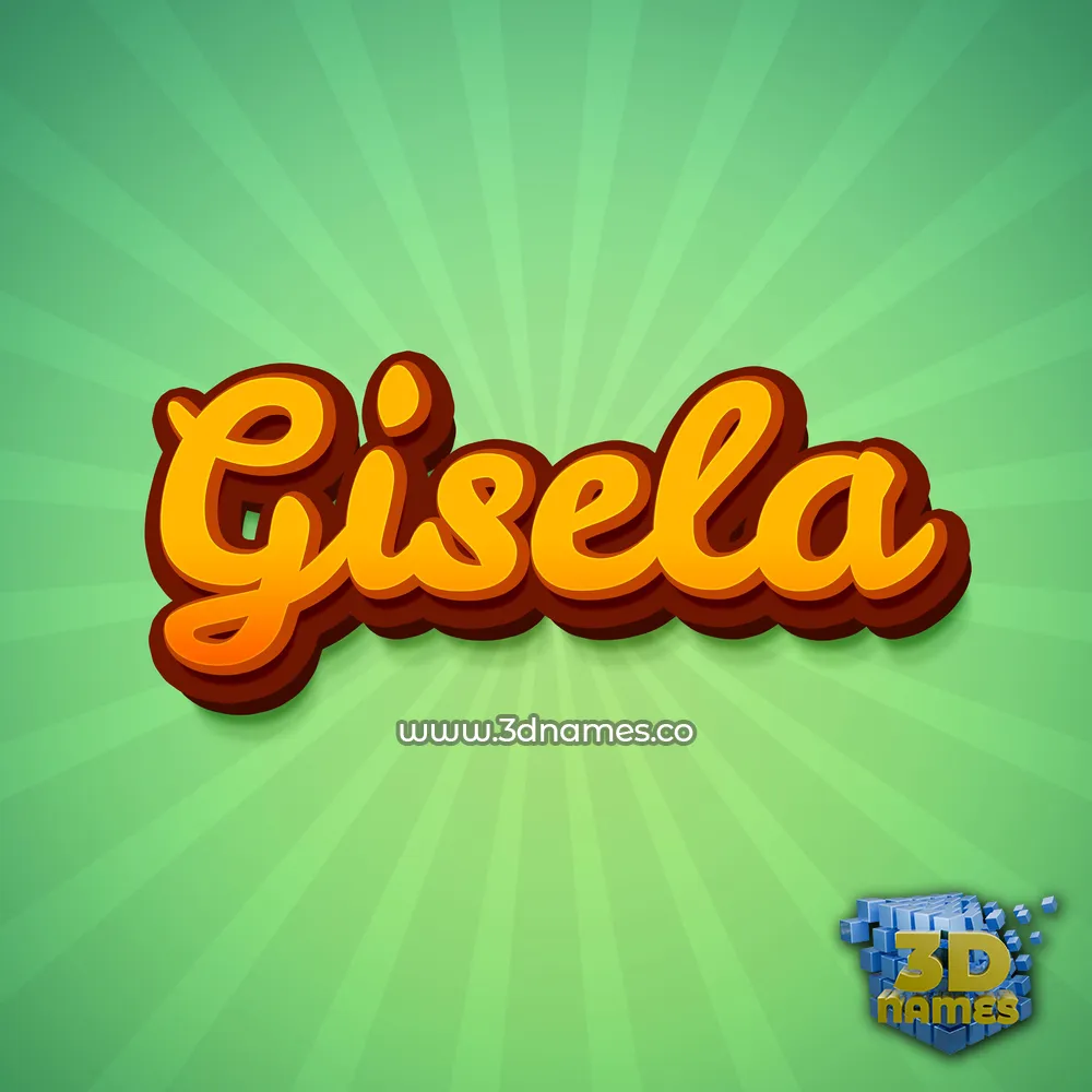 gisela in Green Rays style - 3D name wallpaper