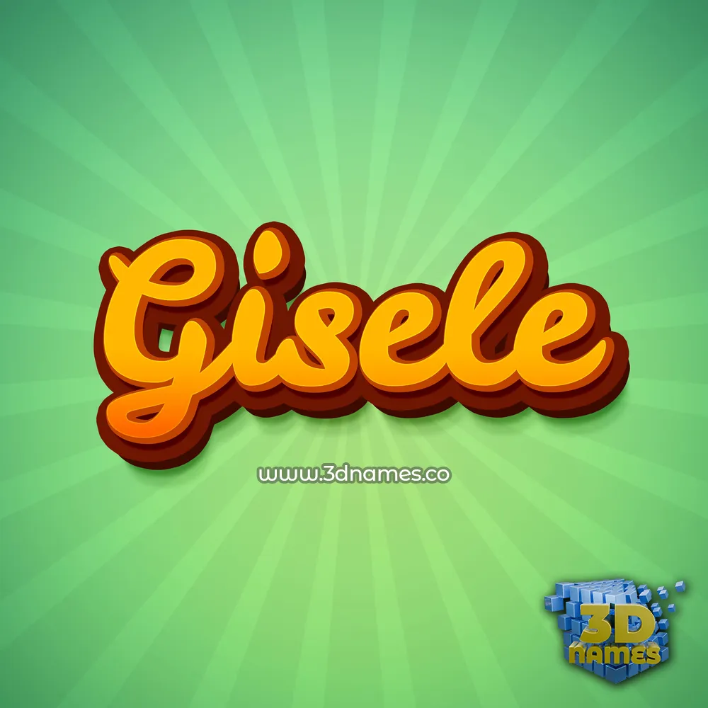 gisele in Green Rays style - 3D name wallpaper