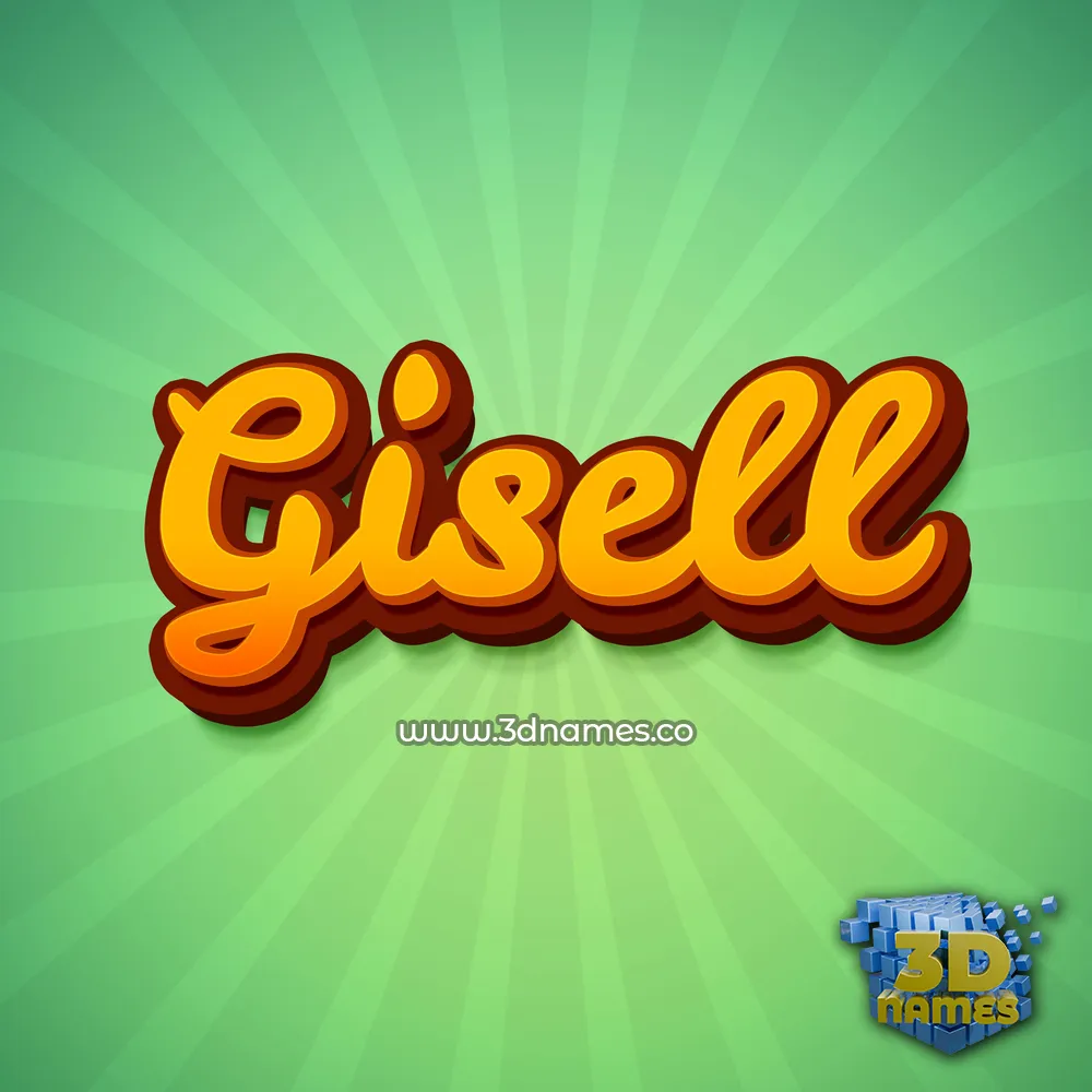 gisell in Green Rays style - 3D name wallpaper