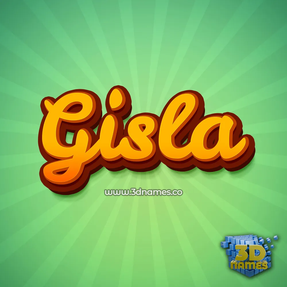 gisla in Green Rays style - 3D name wallpaper