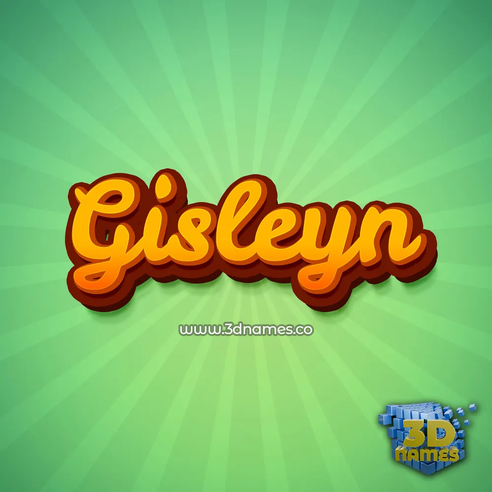 gisleyn in Green Rays style - 3D name wallpaper