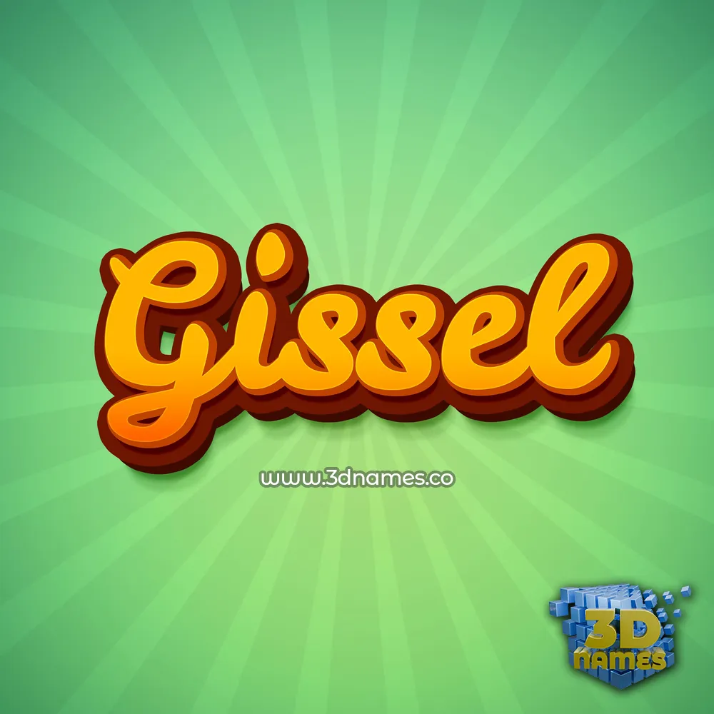 gissel in Green Rays style - 3D name wallpaper