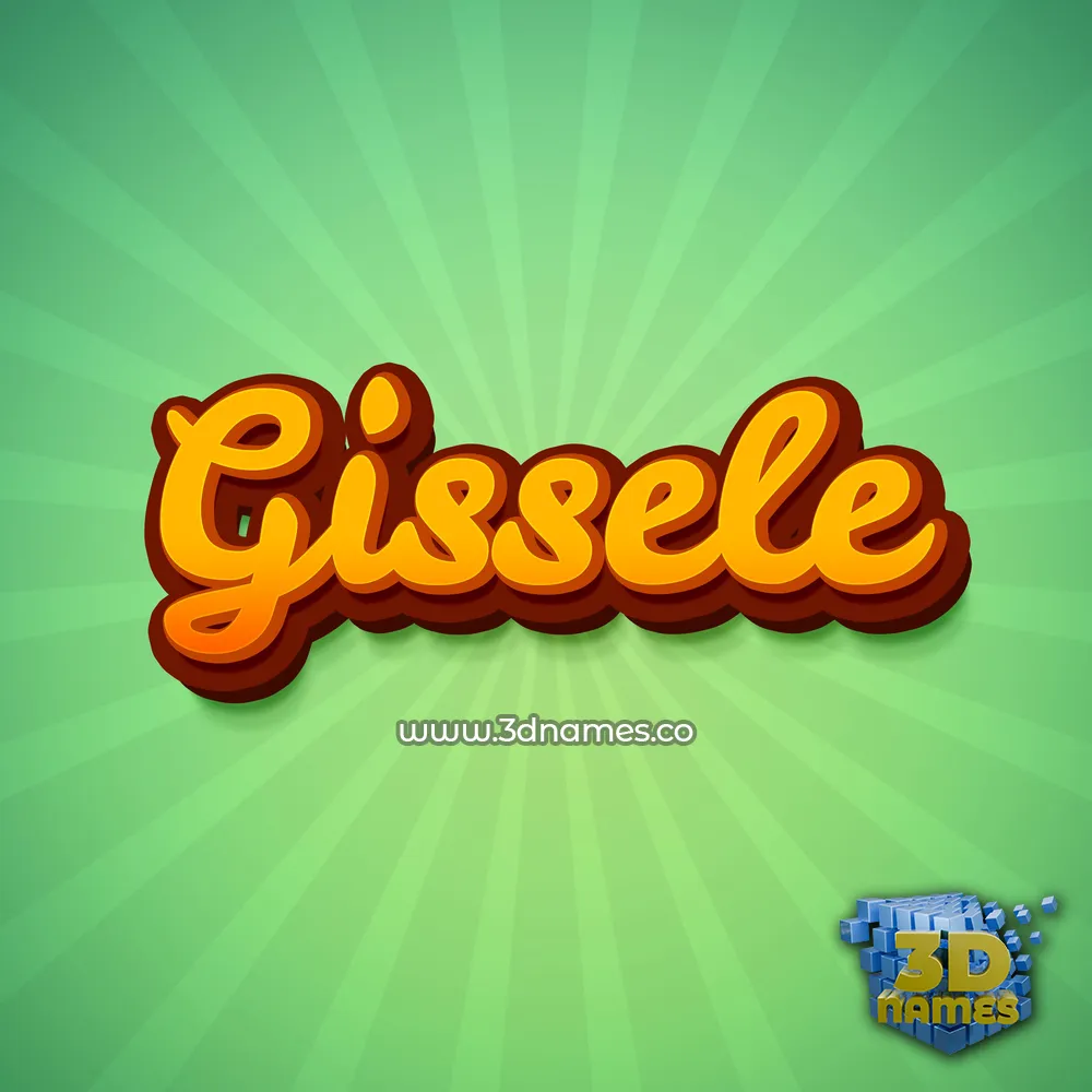 gissele in Green Rays style - 3D name wallpaper