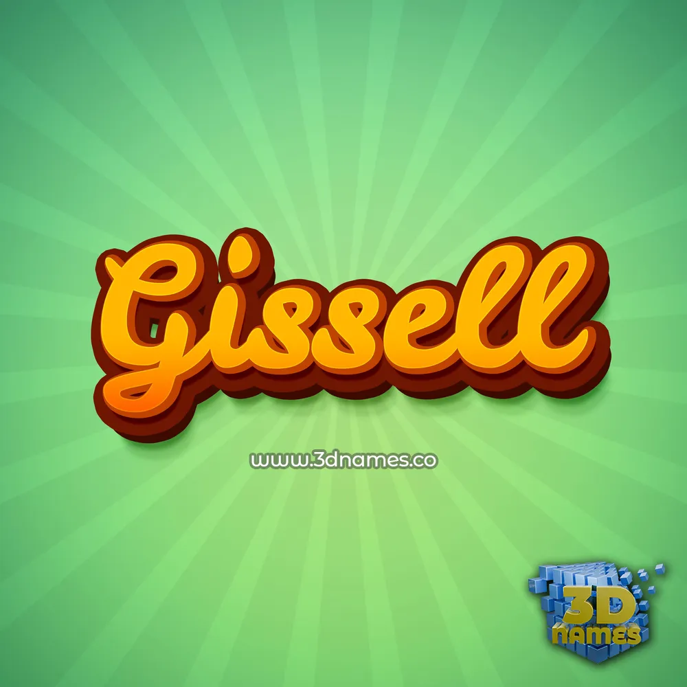gissell in Green Rays style - 3D name wallpaper