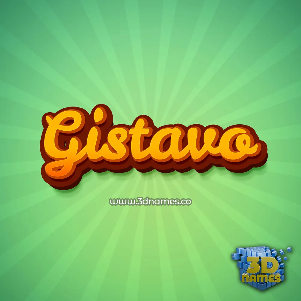 gistavo in Green Rays style - 3D name wallpaper