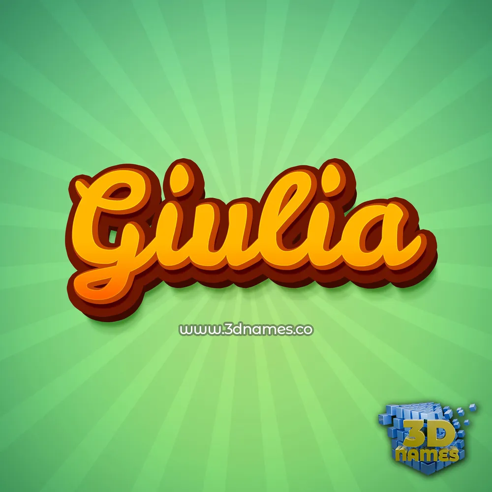 giulia in Green Rays style - 3D name wallpaper