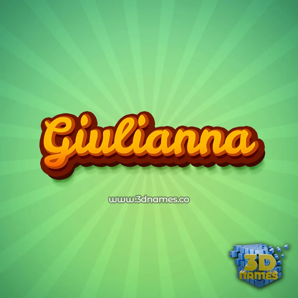 giulianna in Green Rays style - 3D name wallpaper