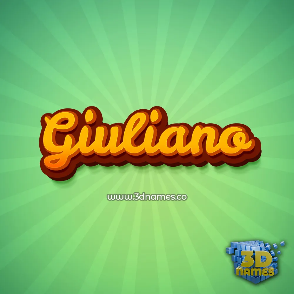 giuliano in Green Rays style - 3D name wallpaper