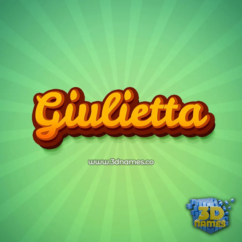 giulietta in Green Rays style - 3D name wallpaper