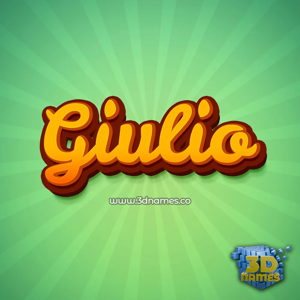 giulio in Green Rays style - 3D name wallpaper