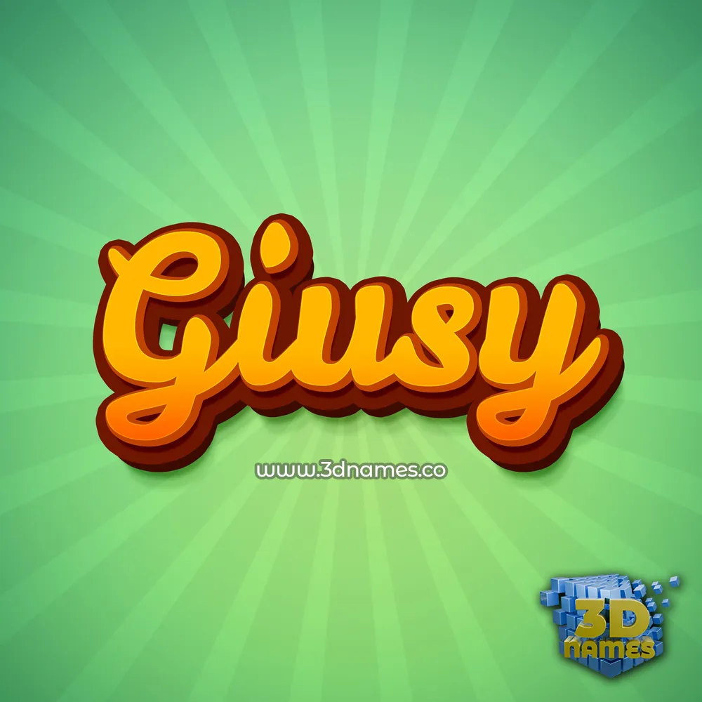 giusy in Green Rays style - 3D name wallpaper