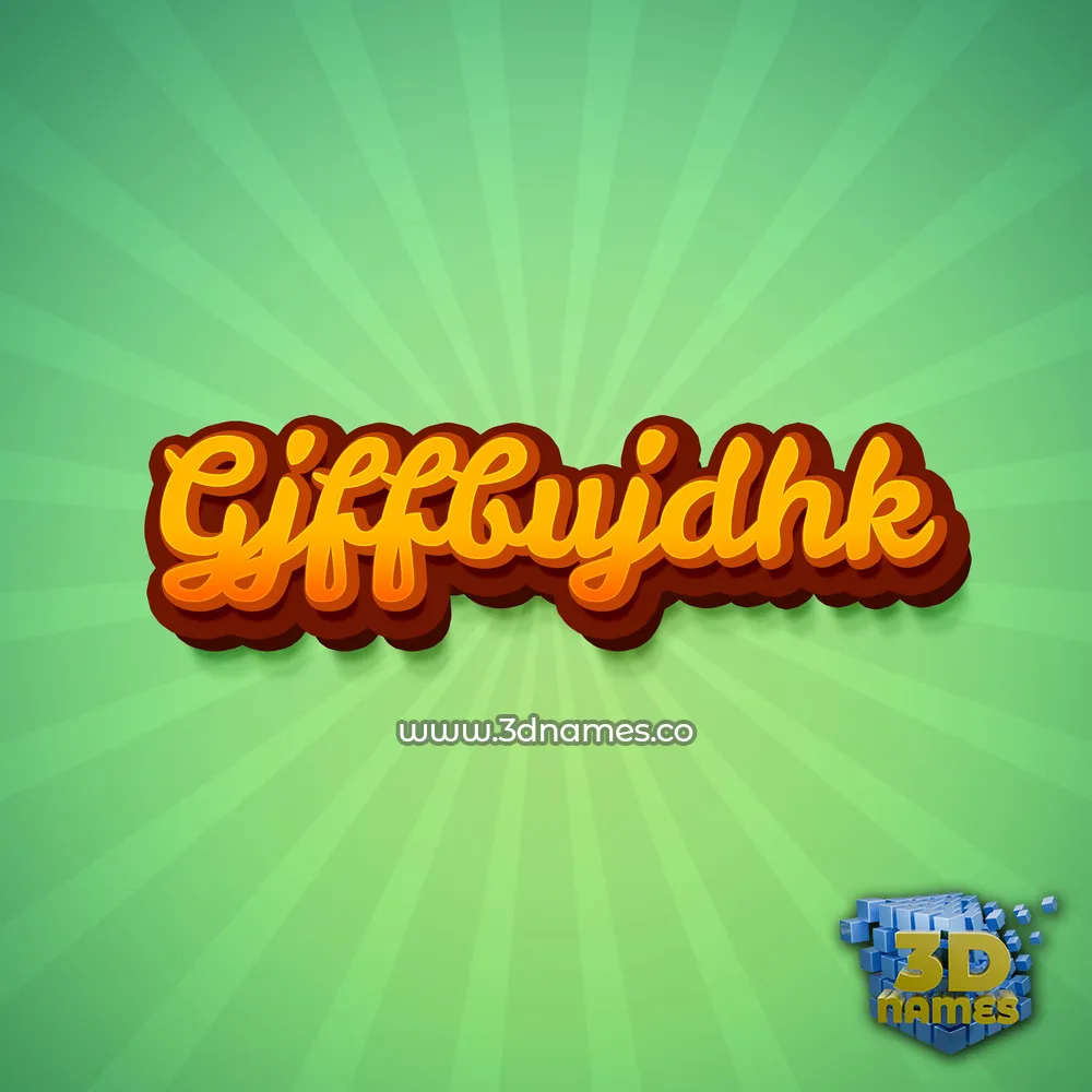 gjffbujdhk in Green Rays style - 3D name wallpaper