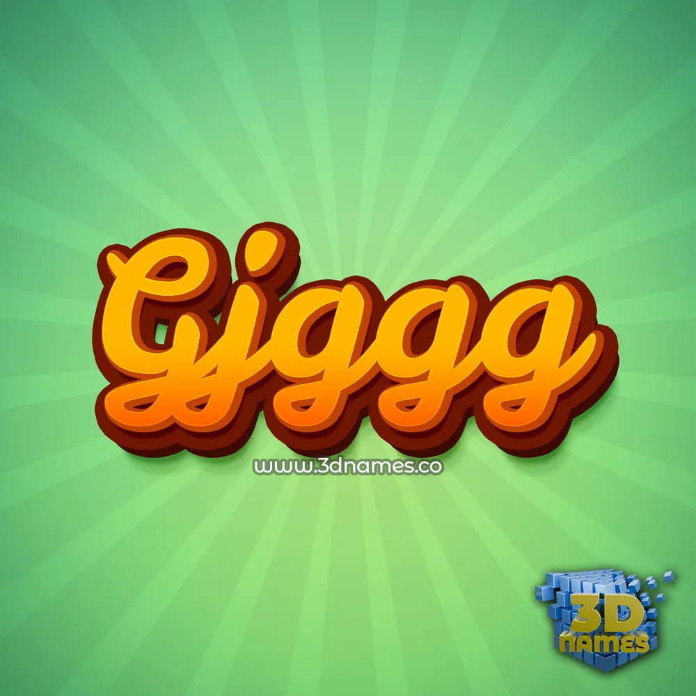 gjggg in Green Rays style - 3D name wallpaper