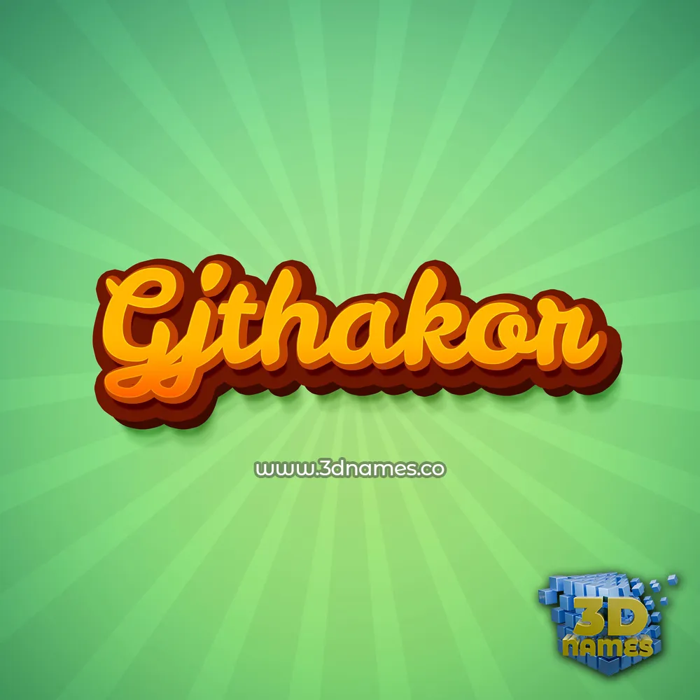 gjthakor in Green Rays style - 3D name wallpaper