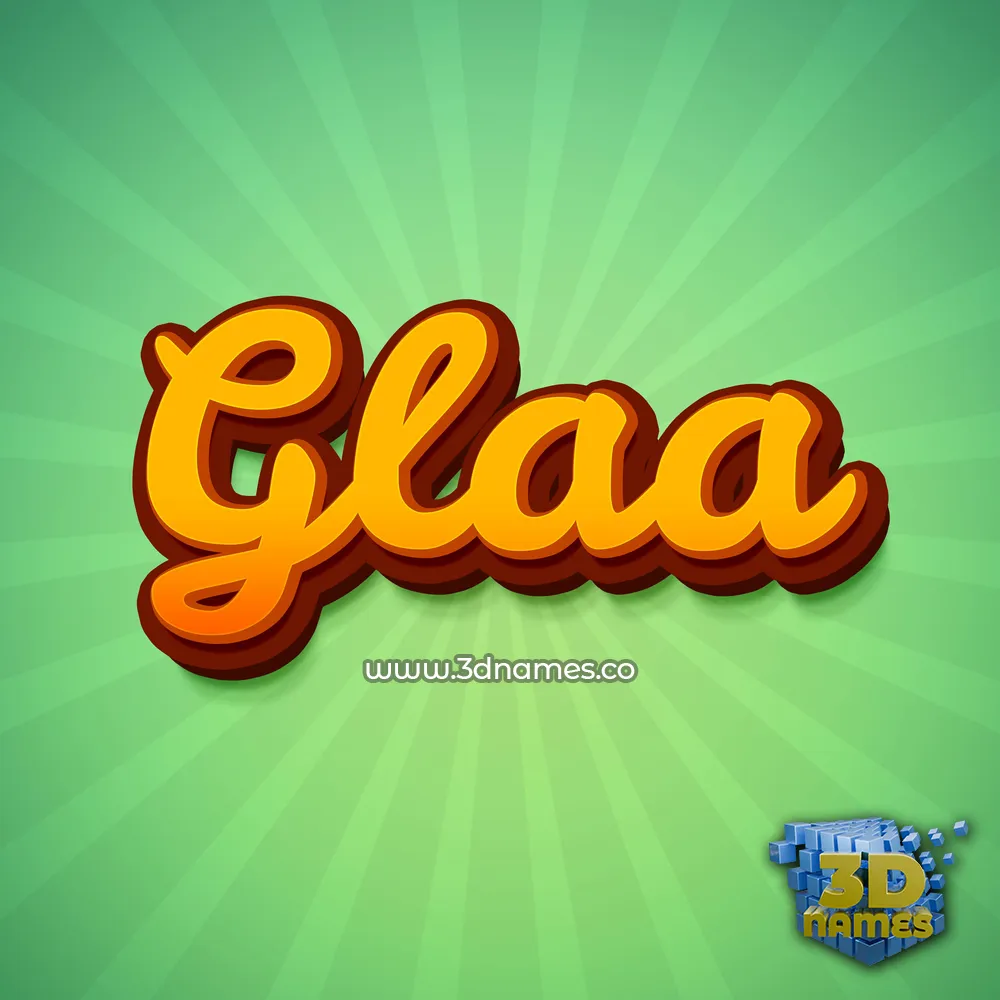 glaa in Green Rays style - 3D name wallpaper