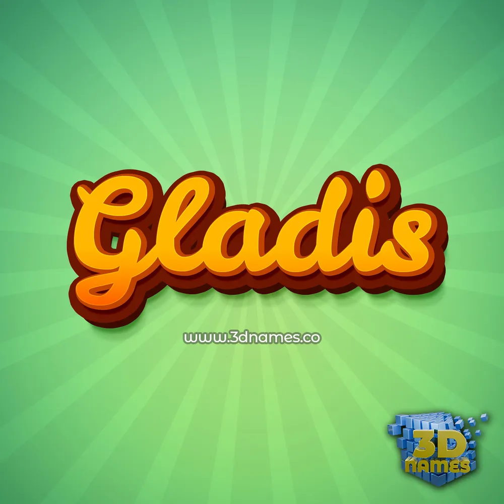 gladis in Green Rays style - 3D name wallpaper