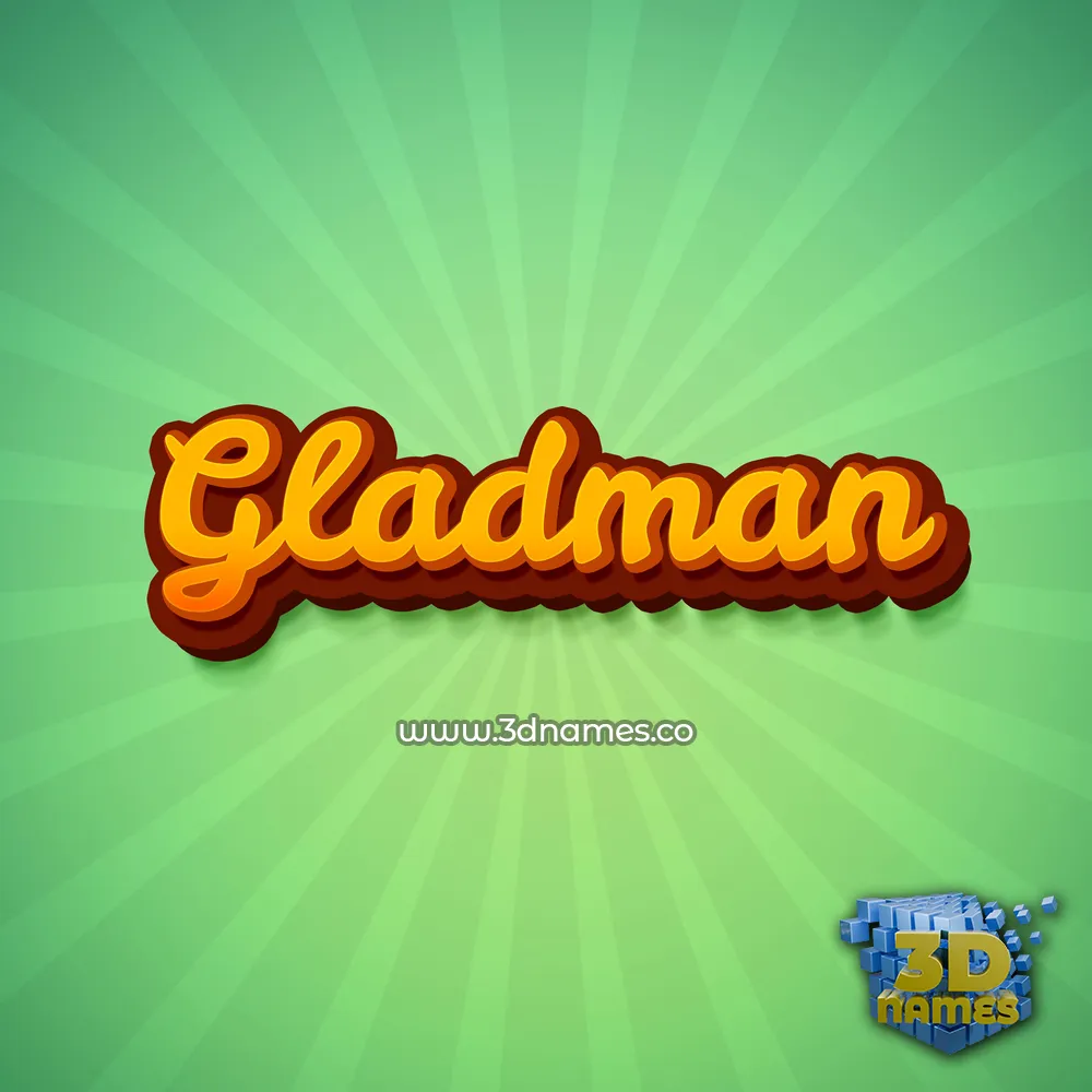 gladman in Green Rays style - 3D name wallpaper