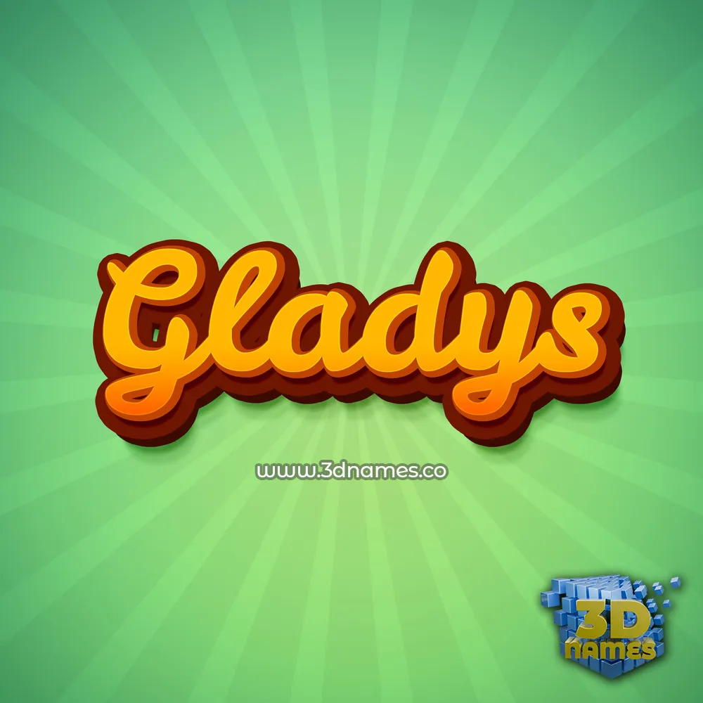 gladys in Green Rays style - 3D name wallpaper