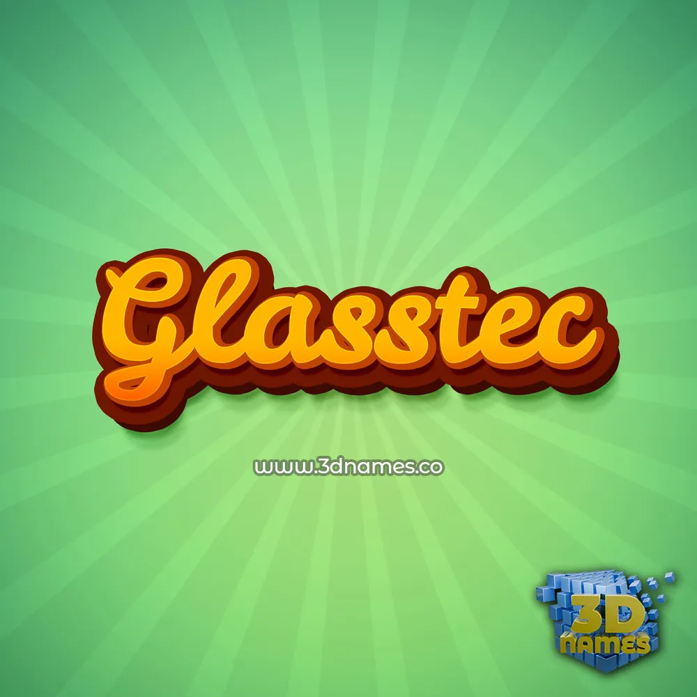 glasstec in Green Rays style - 3D name wallpaper