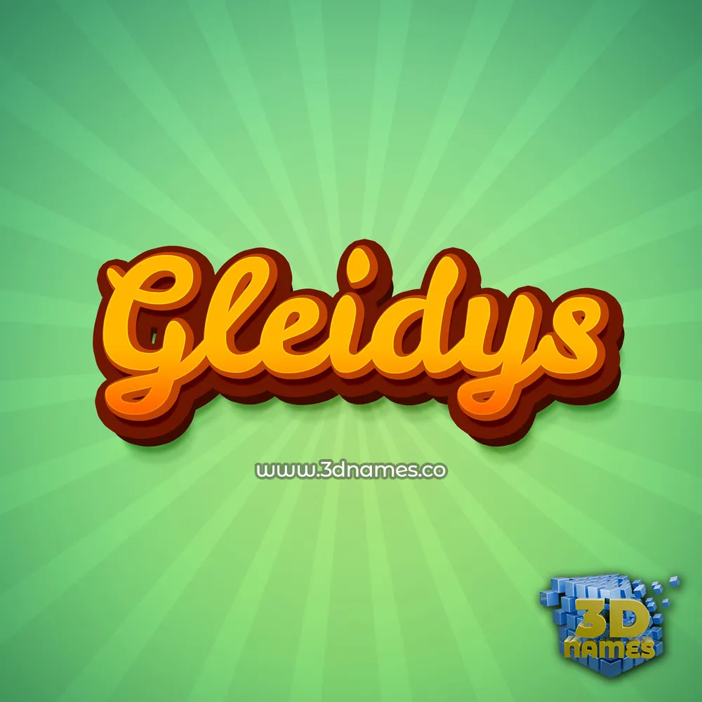 gleidys in Green Rays style - 3D name wallpaper