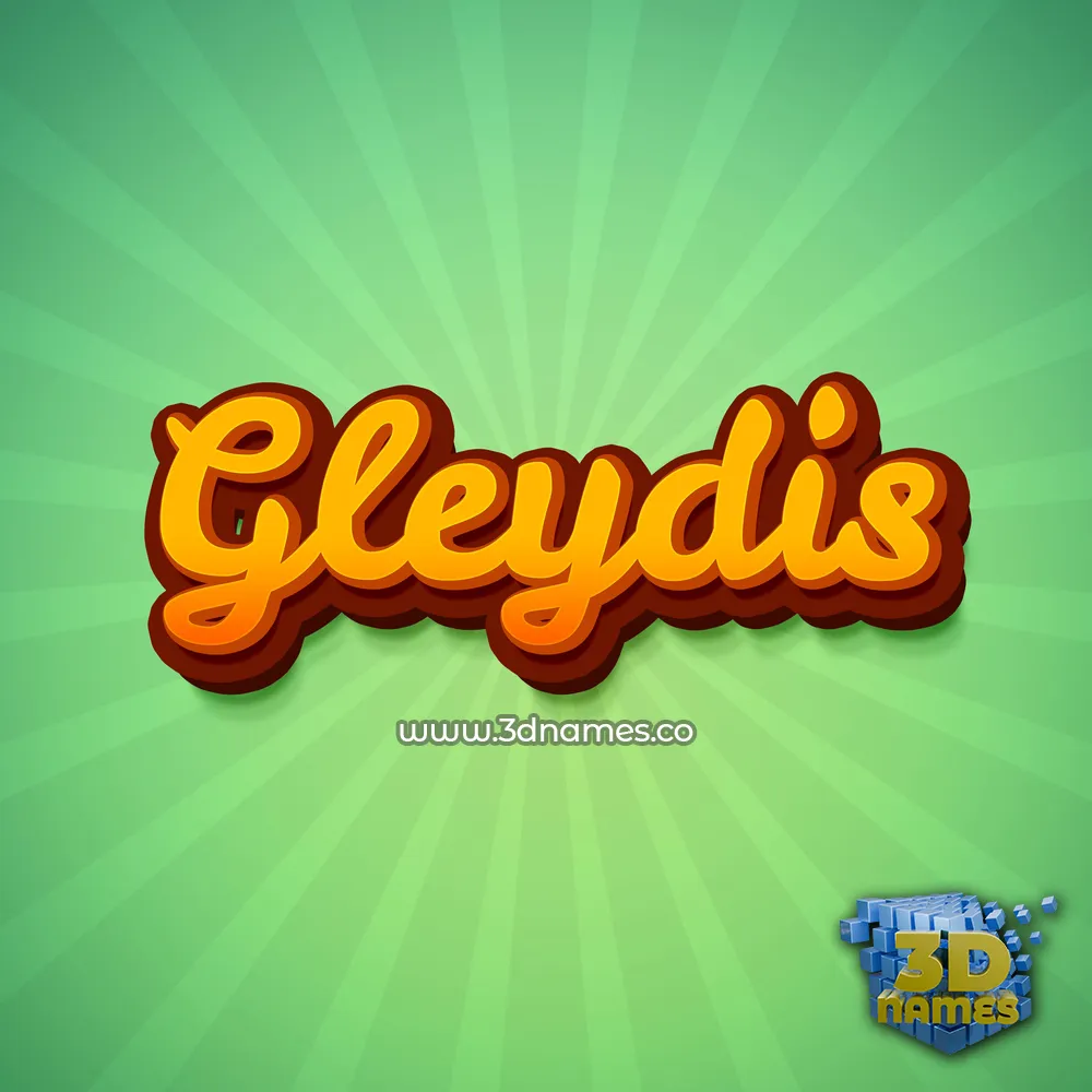 gleydis in Green Rays style - 3D name wallpaper