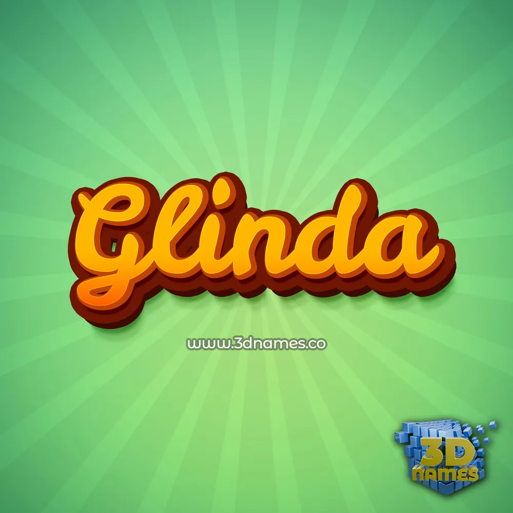 glinda in Green Rays style - 3D name wallpaper