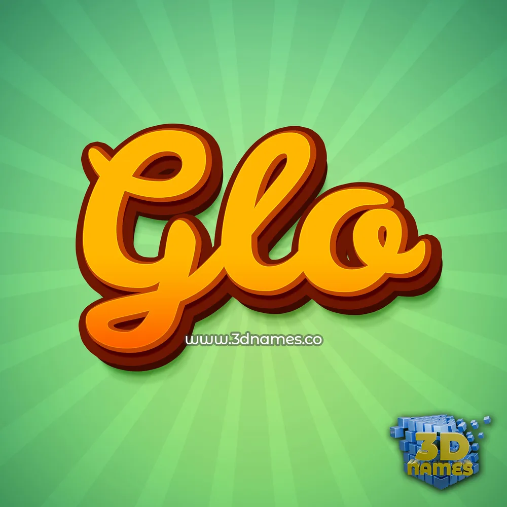 glo in Green Rays style - 3D name wallpaper