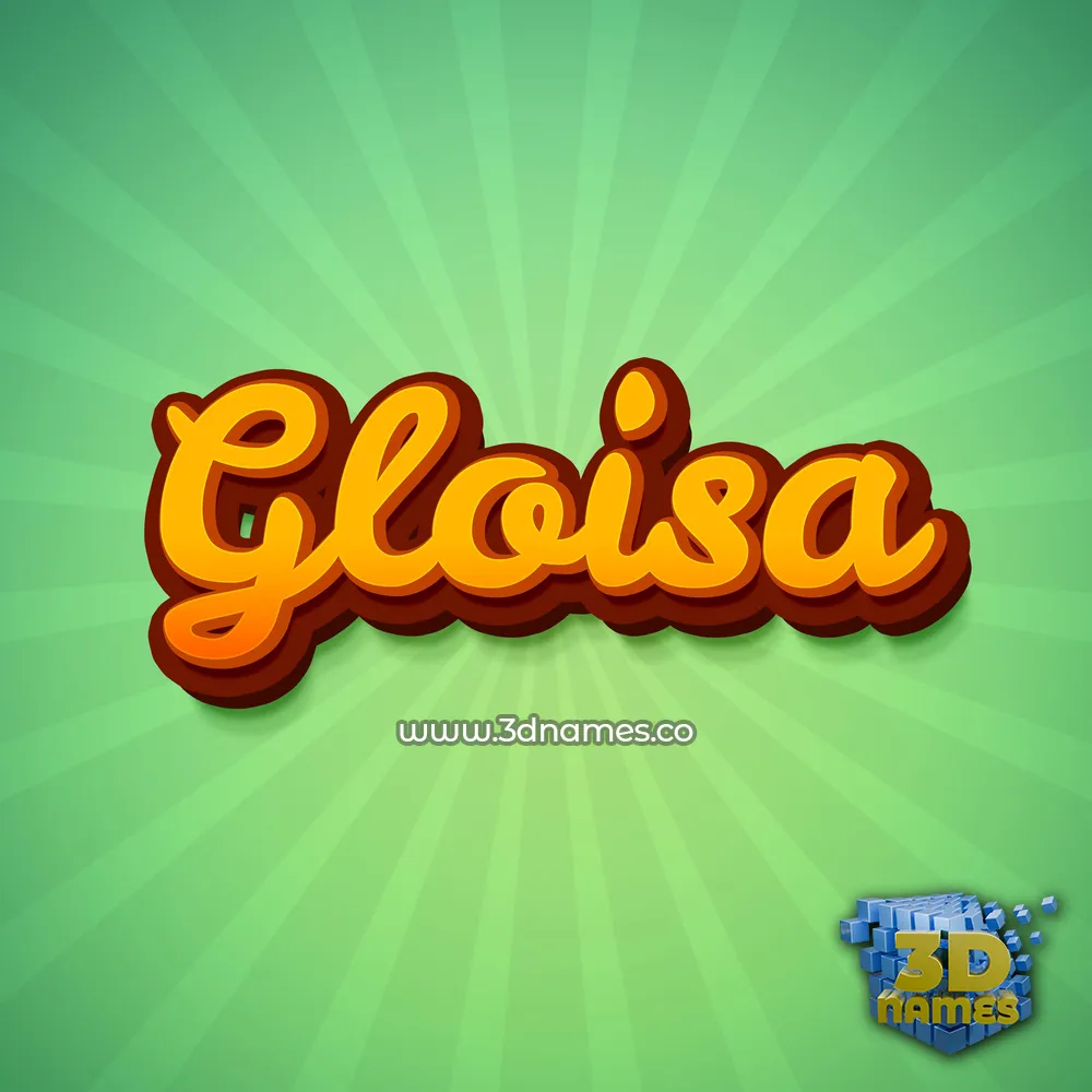 gloisa in Green Rays style - 3D name wallpaper