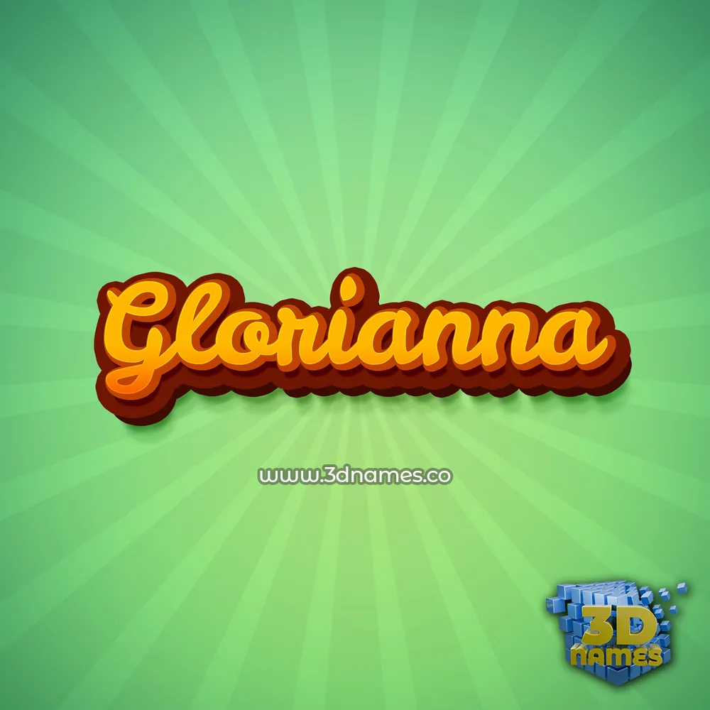 glorianna in Green Rays style - 3D name wallpaper