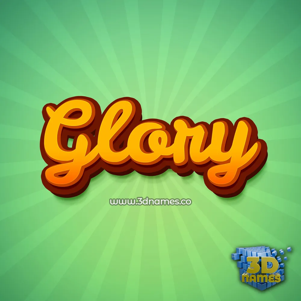 glory in Green Rays style - 3D name wallpaper