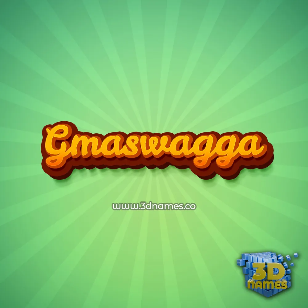 gmaswagga in Green Rays style - 3D name wallpaper