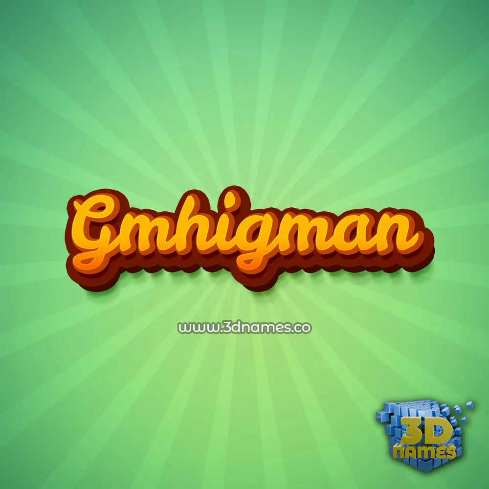 gmhigman in Green Rays style - 3D name wallpaper