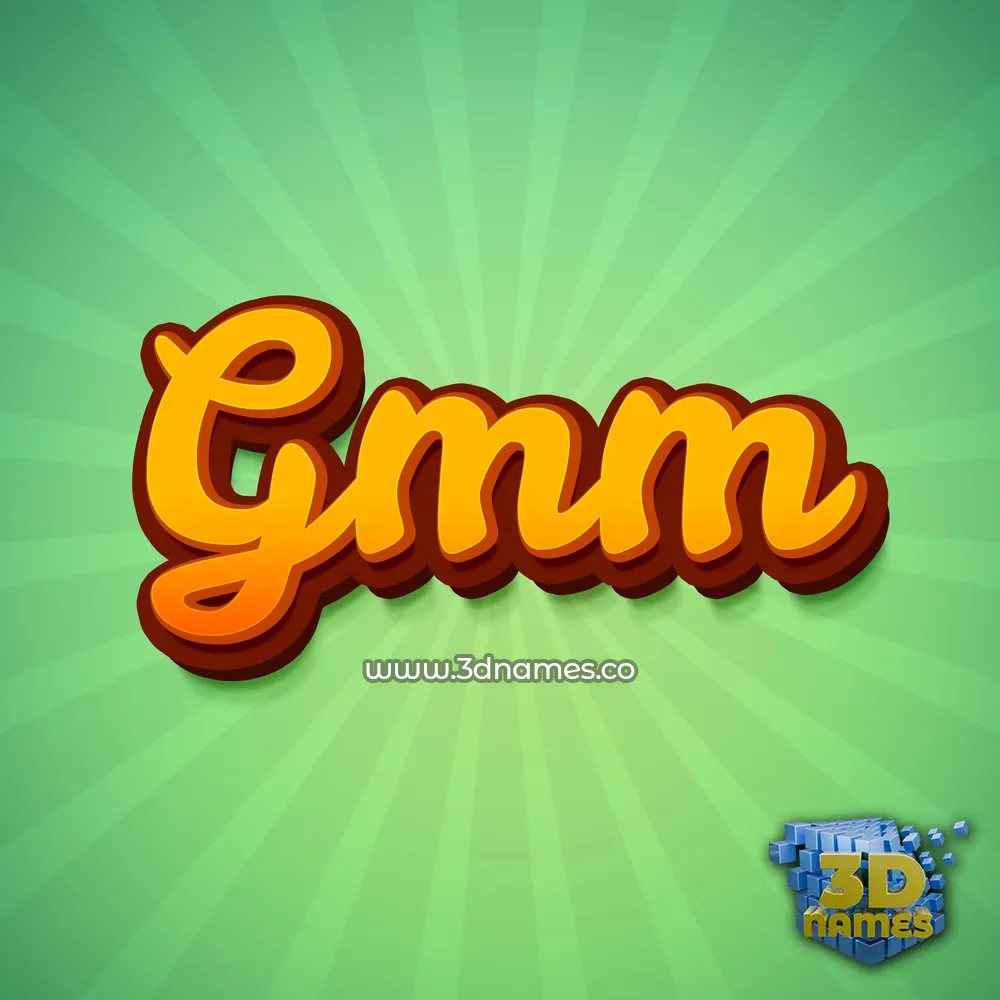 gmm in Green Rays style - 3D name wallpaper
