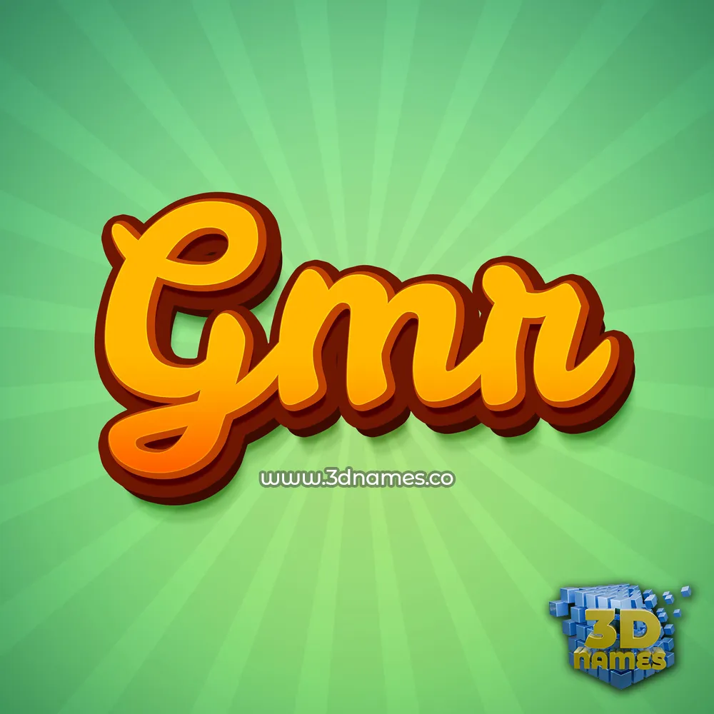 gmr in Green Rays style - 3D name wallpaper