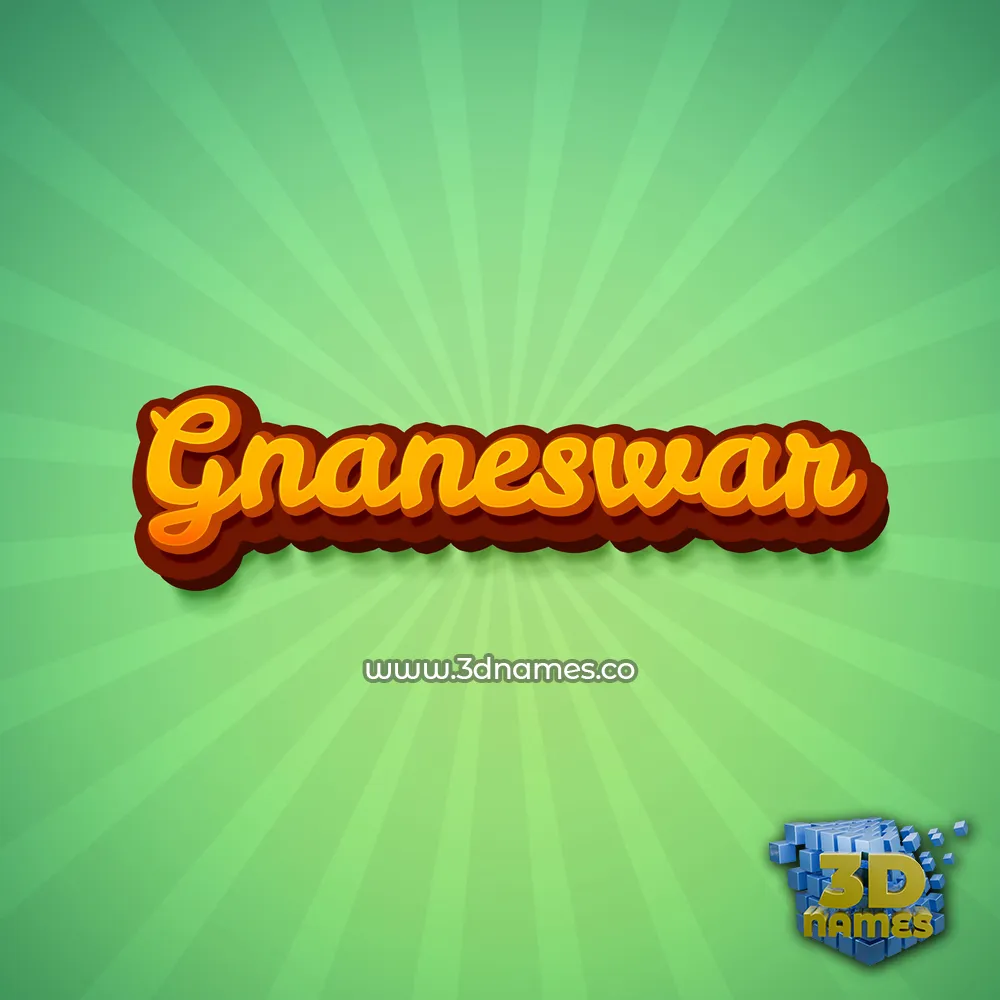gnaneswar in Green Rays style - 3D name wallpaper