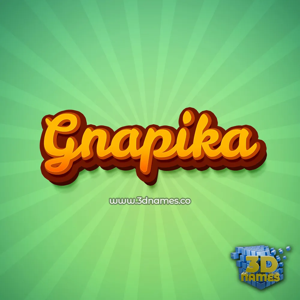 gnapika in Green Rays style - 3D name wallpaper
