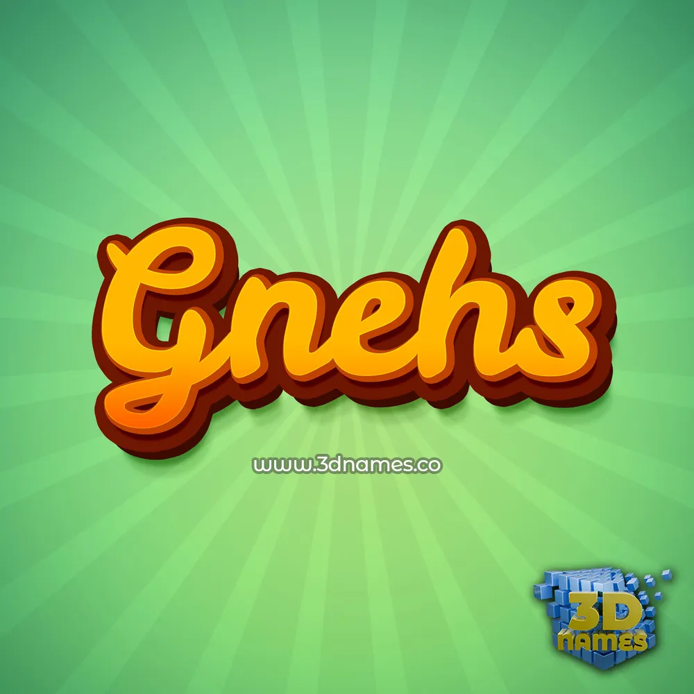 gnehs in Green Rays style - 3D name wallpaper
