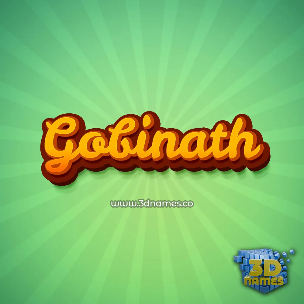 gobinath in Green Rays style - 3D name wallpaper