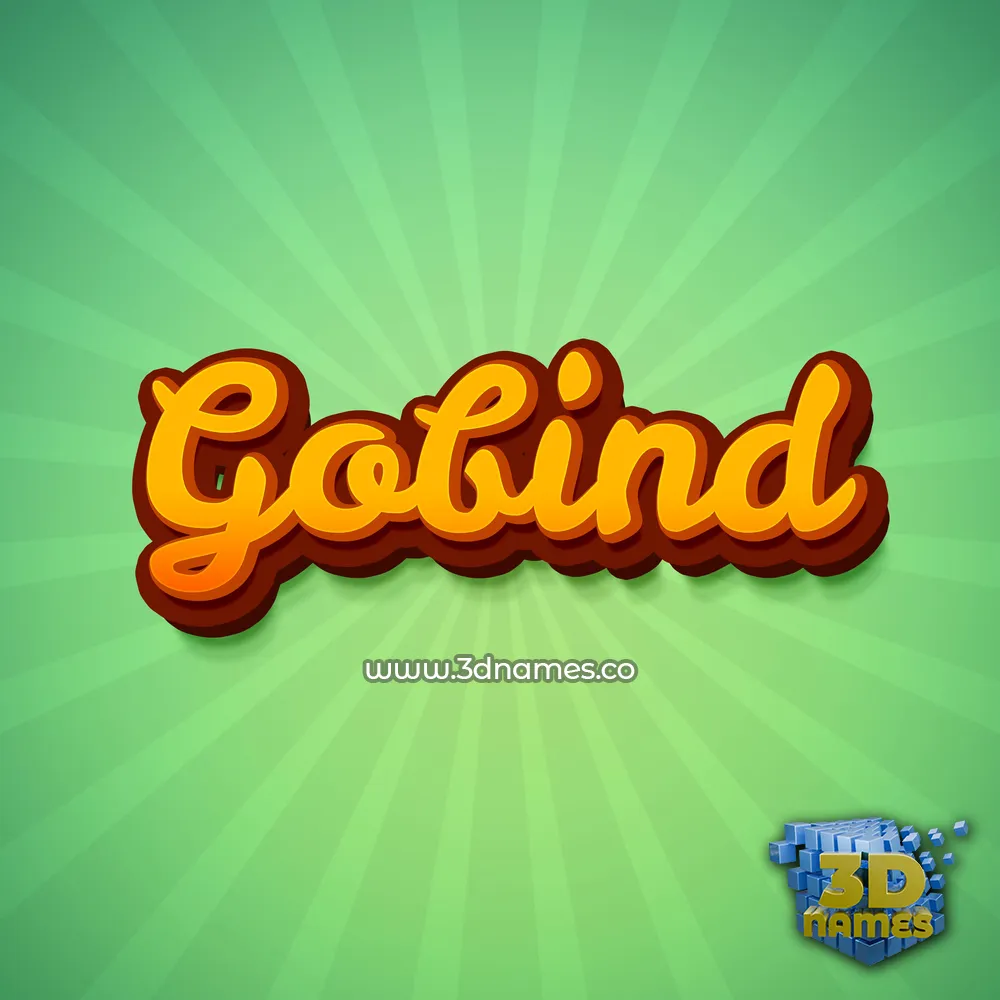 gobind in Green Rays style - 3D name wallpaper