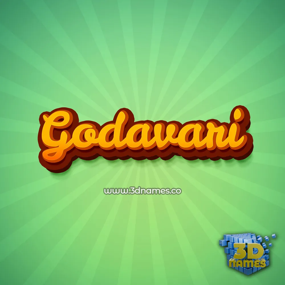 godavari in Green Rays style - 3D name wallpaper