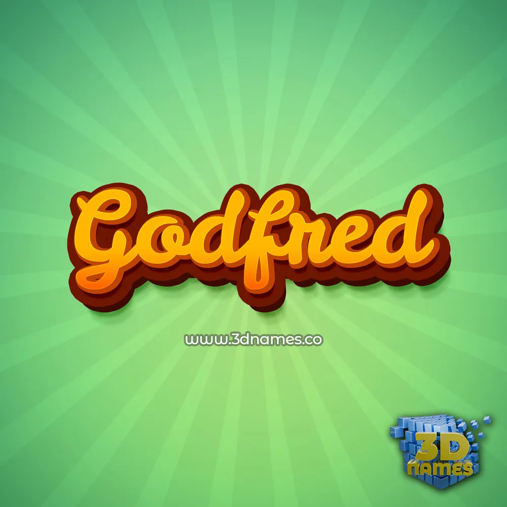 godfred in Green Rays style - 3D name wallpaper