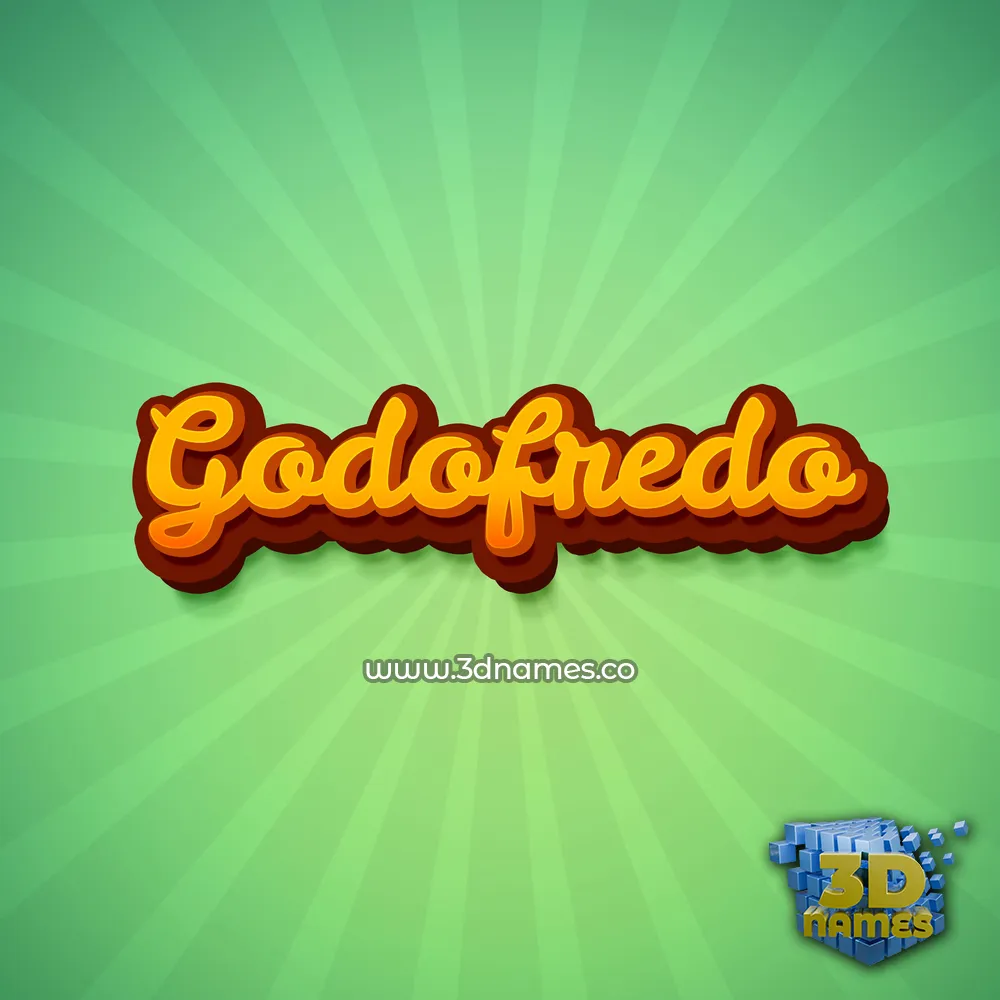 godofredo in Green Rays style - 3D name wallpaper