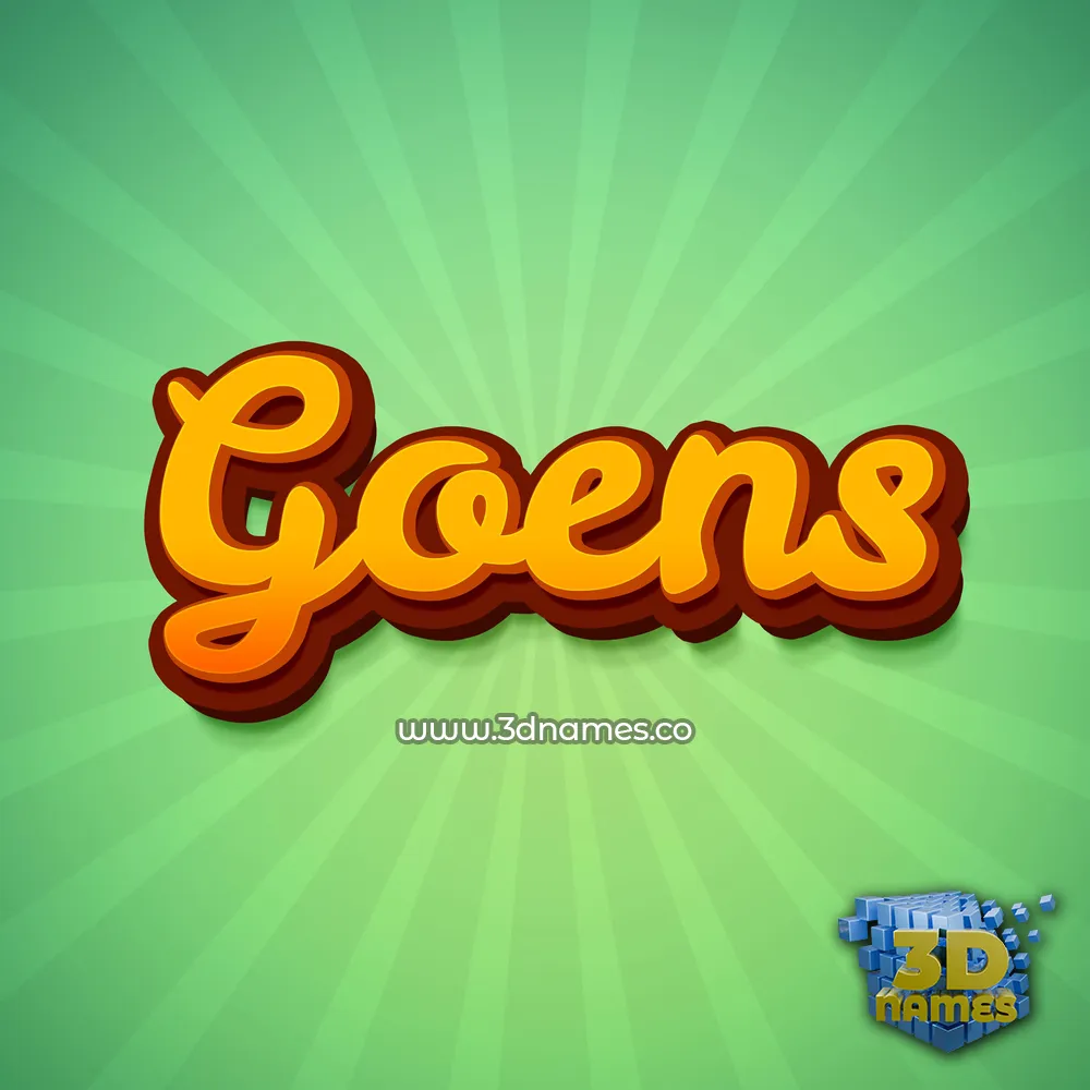 goens in Green Rays style - 3D name wallpaper