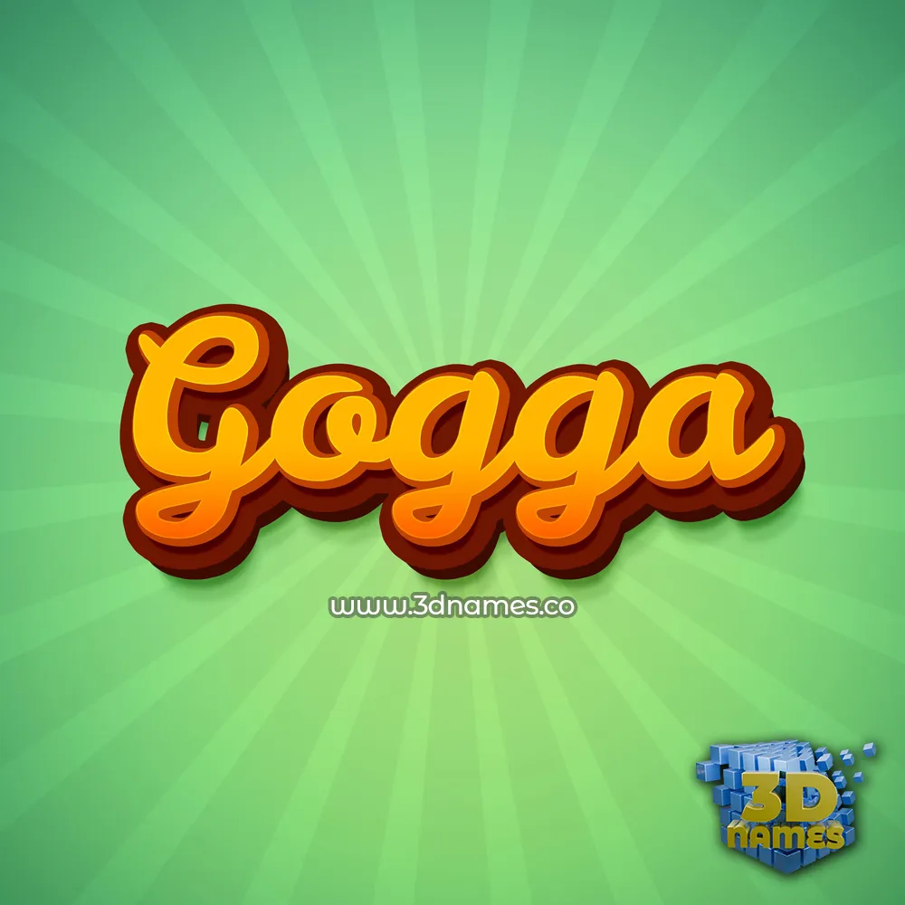 gogga in Green Rays style - 3D name wallpaper