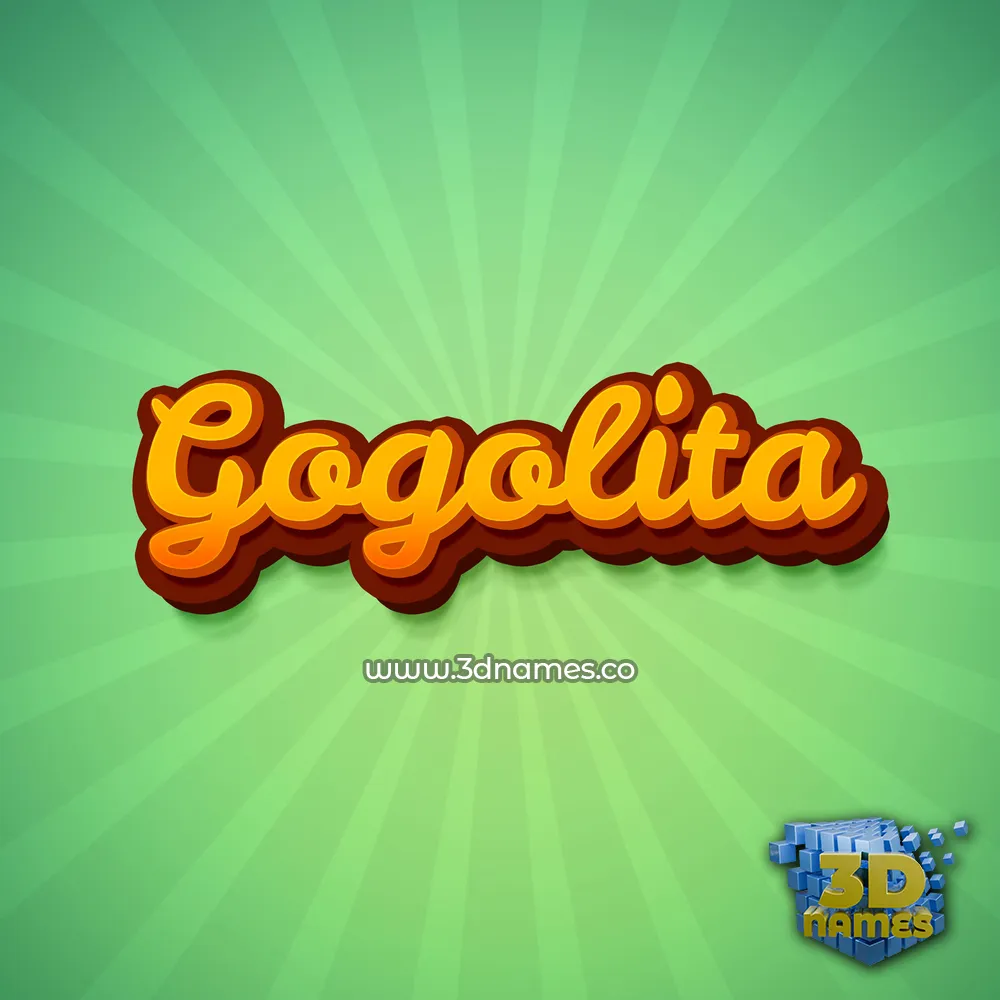 gogolita in Green Rays style - 3D name wallpaper