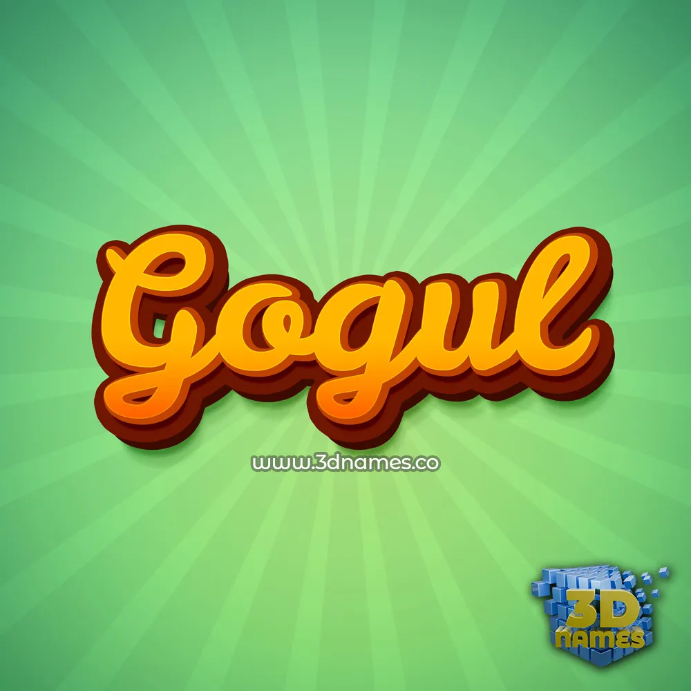 gogul in Green Rays style - 3D name wallpaper